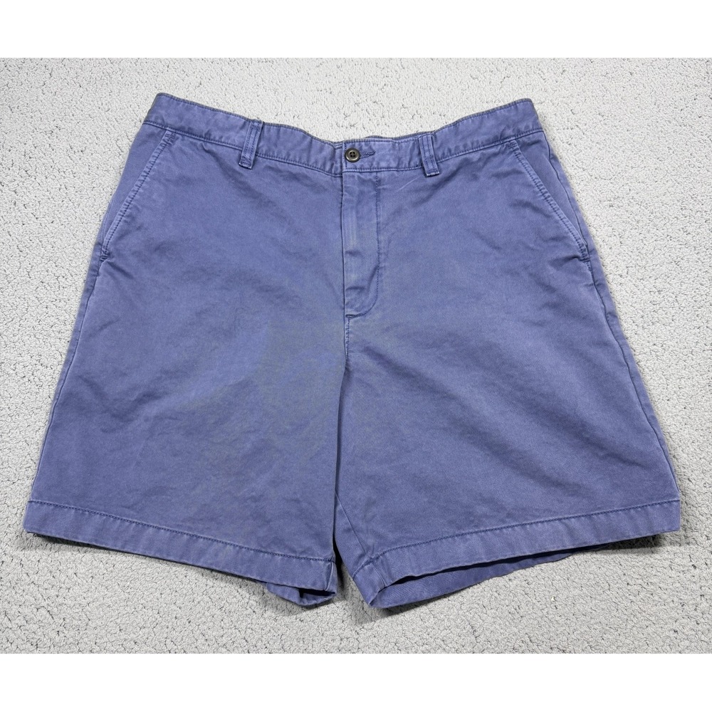 J.Crew Oarsman Shorts Mens 34 Blue Chino Cotton Flat Front Casual 8 Inseam